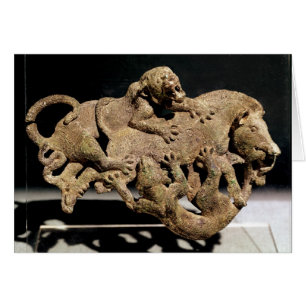 Ornamentale Tafel mit einem Wildschwein