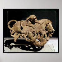 Ornamentale Tafel mit einem Wildschwein