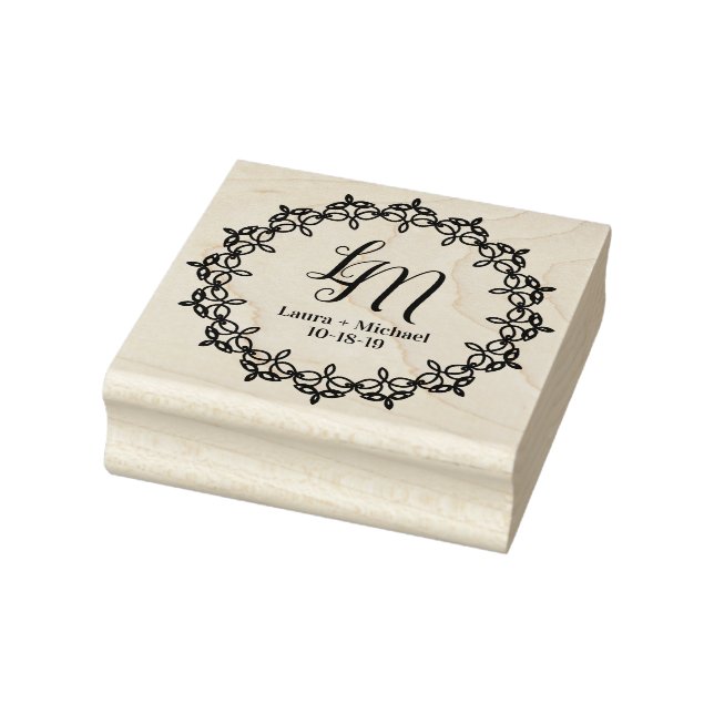 Ornamentaler Modern Wreath Design Gummistempel (Stempel)