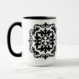 Ornamentales Blumendesign Tasse