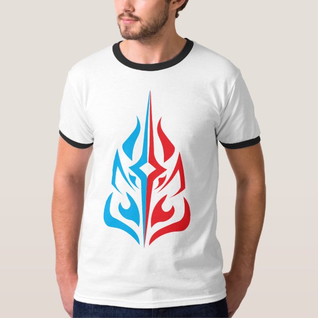 Ornamentales florales Design T-Shirt (Vorderseite)