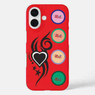 Ornamentales florales Herz-Tattoo  iPhone 16 Hülle