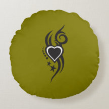 Ornamentales florales Herz-Tattoo
