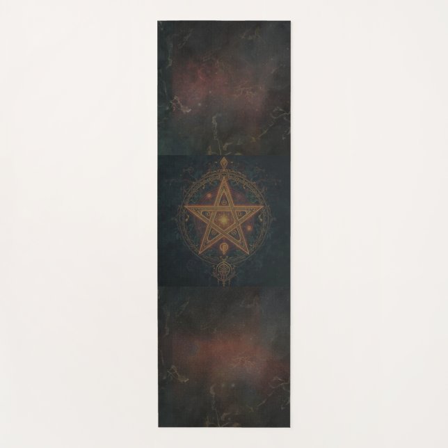 Ornamentales Pentagramm  Yogamatte (Vorderseite)