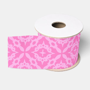 Ornamentales Rosa Damast Brustkrebs-Bewusstsein Ripsband