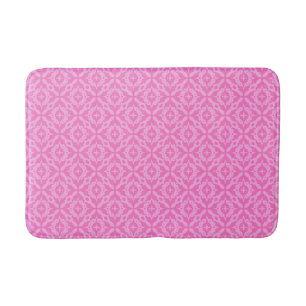 Ornamentales Rosa Damast Brustkrebsbewusstsein Badematte