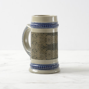 Ornamentales traditionelles Paisley-Design Bierglas