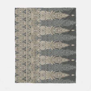 Ornamentales traditionelles Paisley-Design  Fleecedecke