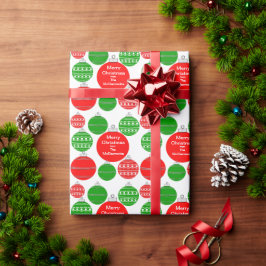 Ornamente Frohe Weihnachten aus dem Individuelle N Geschenkpapier
