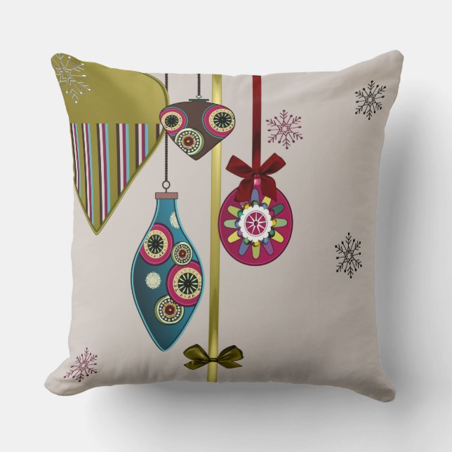 Ornamente & Gemstones Holiday Throw Kissen (Vorderseite)