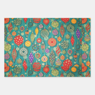 Ornamente Geschenkpapier Set