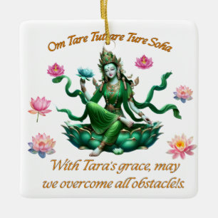 Ornamente/Grüne Tara Keramikornament