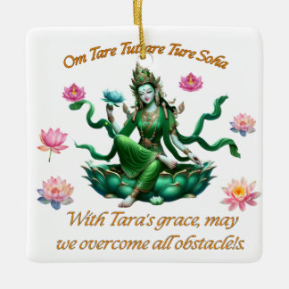 Ornamente/Grüne Tara Keramikornament
