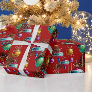 Ornamente im Stil der Mitte des 20. Jahrhunderts a Geschenkpapier