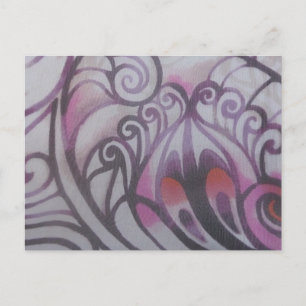 Ornamente in lila postkarte