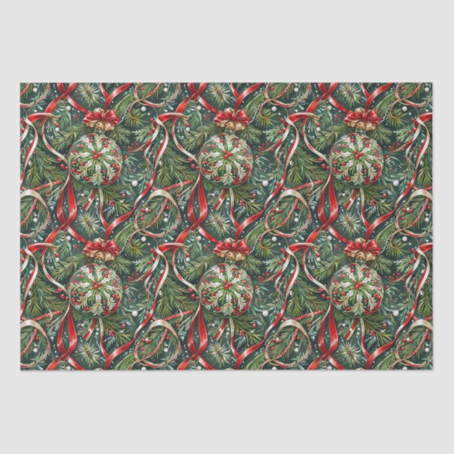 Ornamente in Tree & Satin Seidenpapier (Vorderseite)
