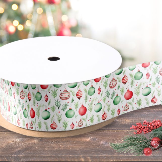 Ornamente Muster Weihnachten Satinband (Ornaments Pattern Christmas Satin Ribbon)