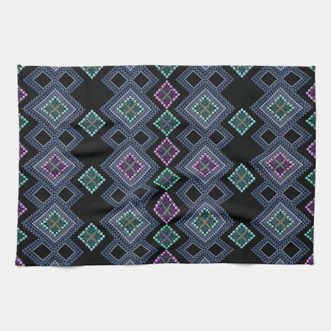 Ornamente, Perlen Geschirrtuch (Horizontal)