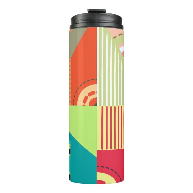 Ornamente Set: Hintergrunddesign Elemente. Thermosbecher (Vorderseite)