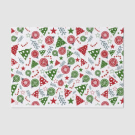 Ornamente und Bäume Seidenpapier