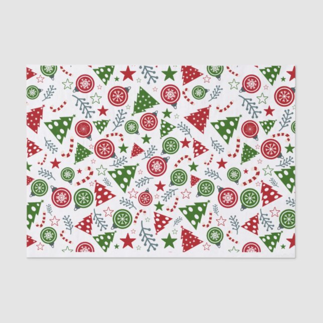 Ornamente und Bäume Seidenpapier (Vorderseite)