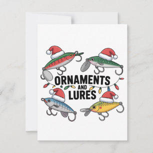 Ornamente und Lures Weihnachten Dankeskarte
