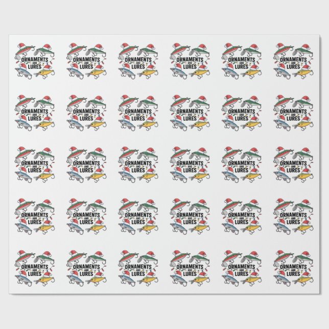 Ornamente und Lures Weihnachten Geschenkpapier (Flach)