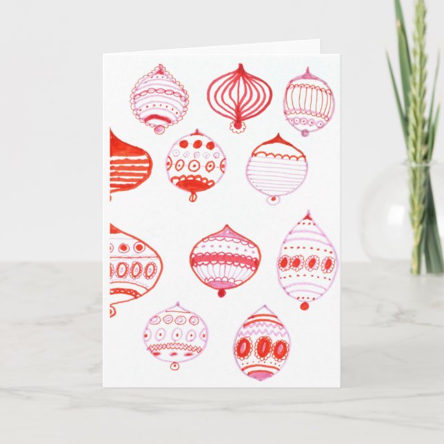 Ornamente Weihnachtskarte Karte (Vorderseite)