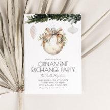 Ornamenterwechsel Weihnachtsfeiertage Party Einlad