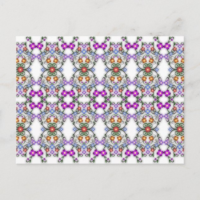 Ornamentik-Blume Postkarte (Vorderseite)