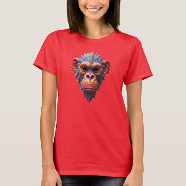 Ornate Chimp Mask T-Shirt (Vorderseite)
