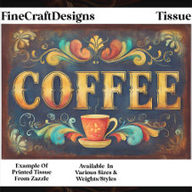 Ornate Distressed Coffee Typography FA1 Decoupage