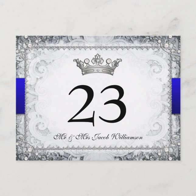 Ornate Fairytale Mariage Tableau Numéro Cartes (Devant)