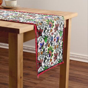 Ornate floral short table runner kurzer tischläufer
