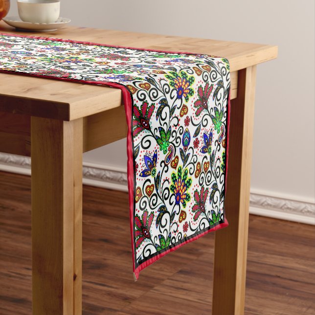 Ornate floral short table runner kurzer tischläufer (Beispiel)