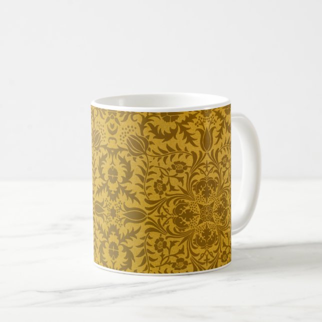 Ornate gold floral pattern with symmetrical kaffeetasse (VorderseiteRechts)