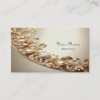 Ornate Gold Flourish Business Card Visitenkarte