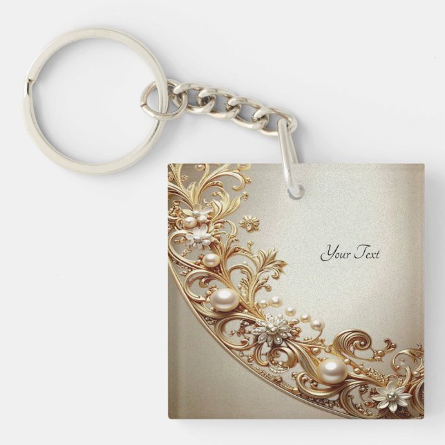 Ornate Gold Flourish Keychain (Devant)