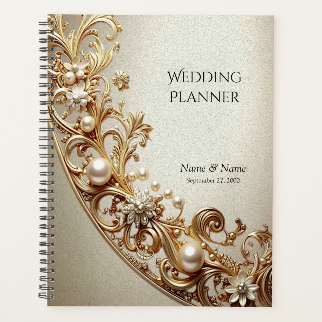 Ornate Gold Flourish Planner (Devant)