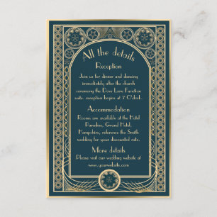 Ornate Gold - Hochzeitseinschlusskarte Begleitkarte