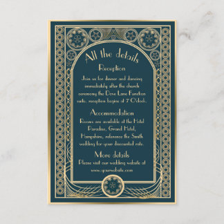 Ornate Gold - Hochzeitseinschlusskarte Begleitkarte