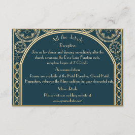 Ornate Gold - Hochzeitseinschlusskarte Begleitkarte