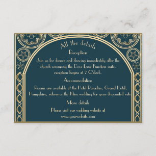 Ornate Gold - Hochzeitseinschlusskarte Begleitkarte