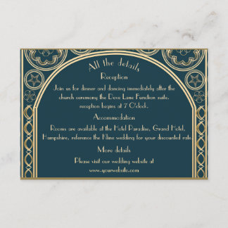 Ornate Gold - Hochzeitseinschlusskarte Begleitkarte