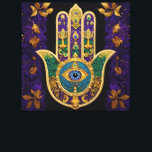 Ornate Gold Third Eye Hamsa Leinwanddruck<br><div class="desc">Whether worn as a piece of jewelry, displayed as an art piece, or used as a decorative element, the Hamsa with the third eye serves as a powerful reminder of the importance of spiritual growth, insight, and protection. It encourages individuals to open their minds and hearts to the unseen realms...</div>