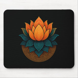 Ornate Lotus Mandala Yoga Meditation Zen Chakra Sy Mousepad