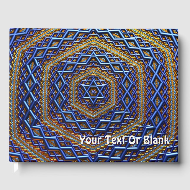 Ornate Metallic Magen David Gästebuch (Vorderseite)