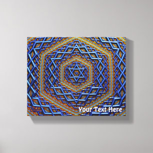 Ornate Metallic Magen David Leinwanddruck