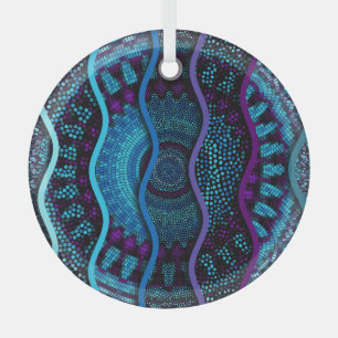 Ornate Mosaik: Reliefwellen-Textur. Ornament Aus Glas