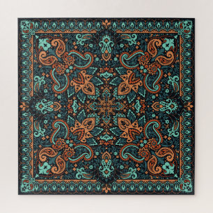 Ornate Paisley-Bandana: Seidenhals.